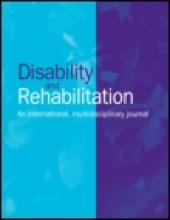 The cover of the journal Disability and Rehabilitation