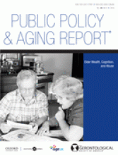 Cover image of the journal Public Policy and Aging Report. 