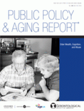 Cover image of the journal Public Policy and Aging Report.