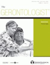 Cover image of the journal The Gerontologist.